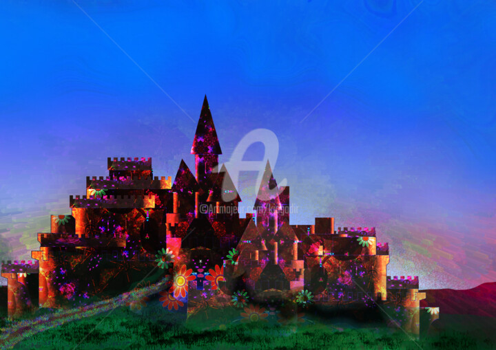 数字艺术 标题为“友達の城/ Castillo de l…” 由Kio, 原创艺术品, 2D数字工作