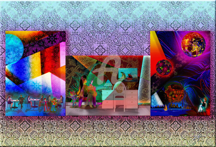Digital Arts titled "プラズマの視点から-あの小さな黒い物体…" by Kio, Original Artwork, 2D Digital Work