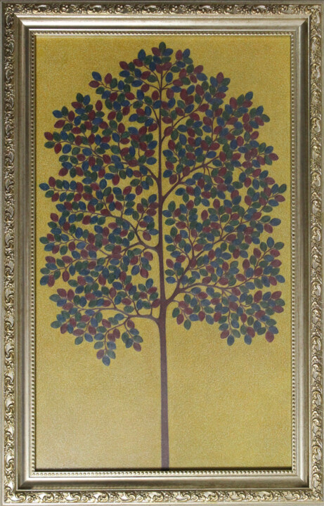 Desenho intitulada "Gemstone tree / Сам…" por Kira Alekseeva, Obras de arte originais, Conté