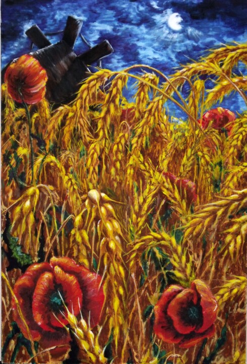 ",,В поле,," başlıklı Tablo Кирилл Письменский tarafından, Orijinal sanat, Zamklı boya
