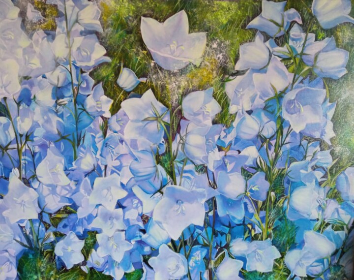 Painting titled "Bluebells" by Kirill Shevchenko, Original Artwork, Acrylic
