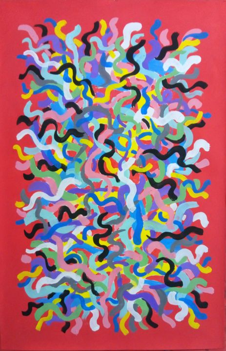 Painting titled "flowers 4" by Kyrylo Bondarenko, Original Art, Acrylic