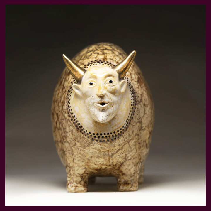 Sculpture intitulée "Centaur Ceramic Scu…" par Valery Kirillov, Œuvre d'art originale, Céramique