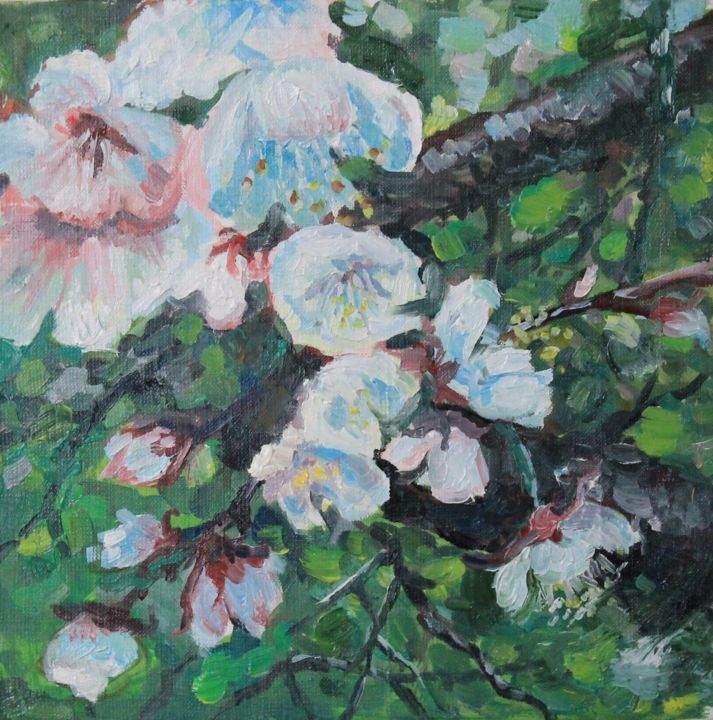 Peinture intitulée "Весна (the spring)" par Kirill Zemtsov, Œuvre d'art originale, Huile