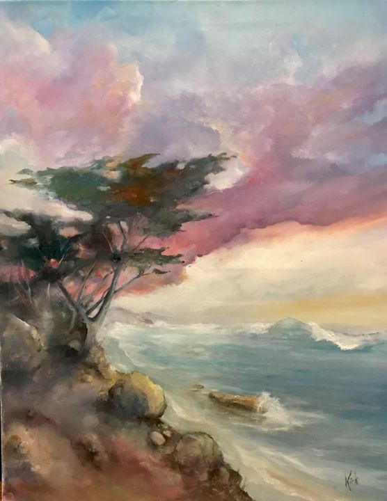 Painting titled "Monterey" by Kirk Ruse, Original Artwork, Oil