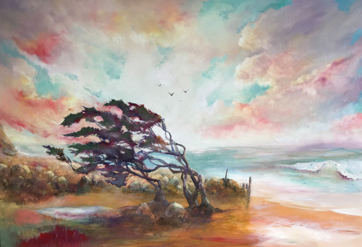 Pintura intitulada "The Wedding Tree" por Kirk Ruse, Obras de arte originais, Óleo