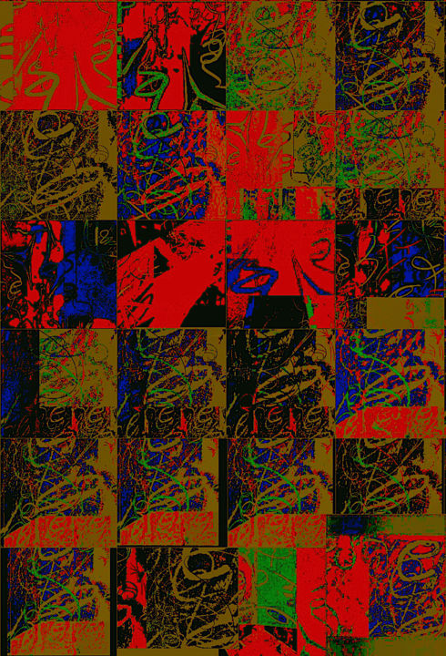 Digital Arts titled "Funky Graff" by Kirlian, Original Artwork, Digital Painting