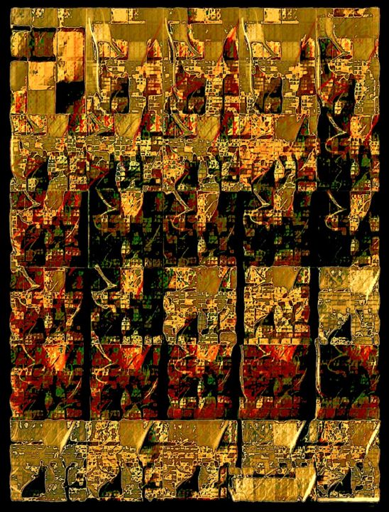 Digital Arts titled ""Hommage à Michel L…" by Kirlian, Original Artwork, Digital Painting