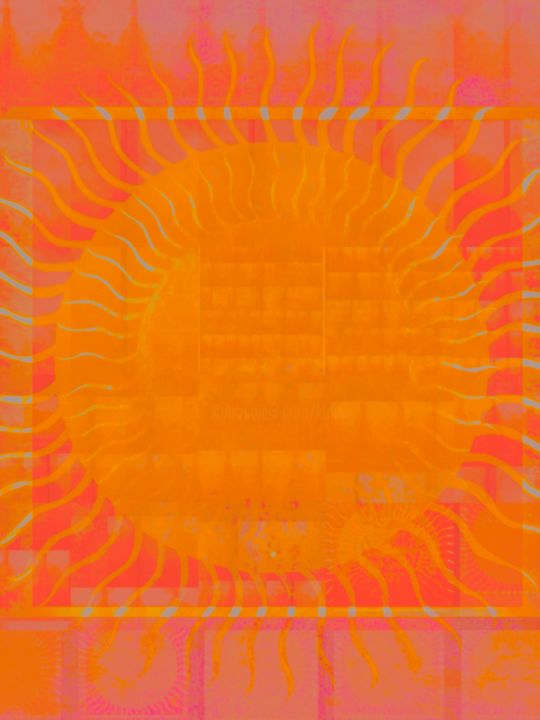 Arts numériques intitulée "Human Sun" par Kirlian, Œuvre d'art originale, Travail numérique 2D