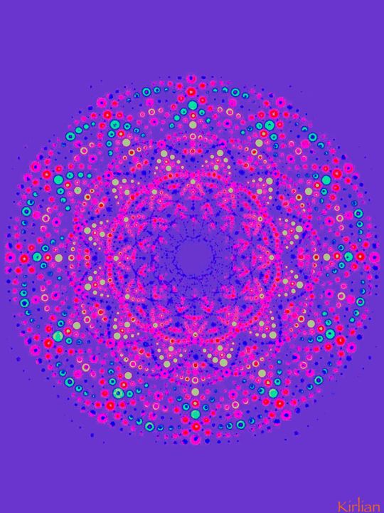 数字艺术 标题为“Mandala Mandoram” 由Kirlian, 原创艺术品, 2D数字工作