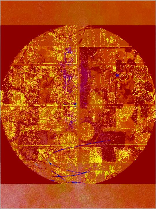 Arts numériques intitulée "Golden Coin" par Kirlian, Œuvre d'art originale, Travail numérique 2D