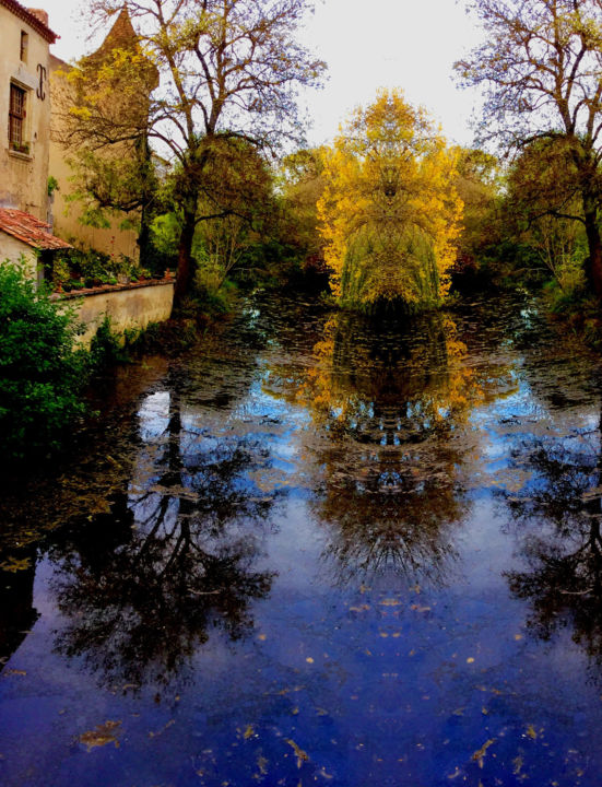 Photography titled "Fourcès, the  River" by Kirlian, Original Artwork, Digital Photography