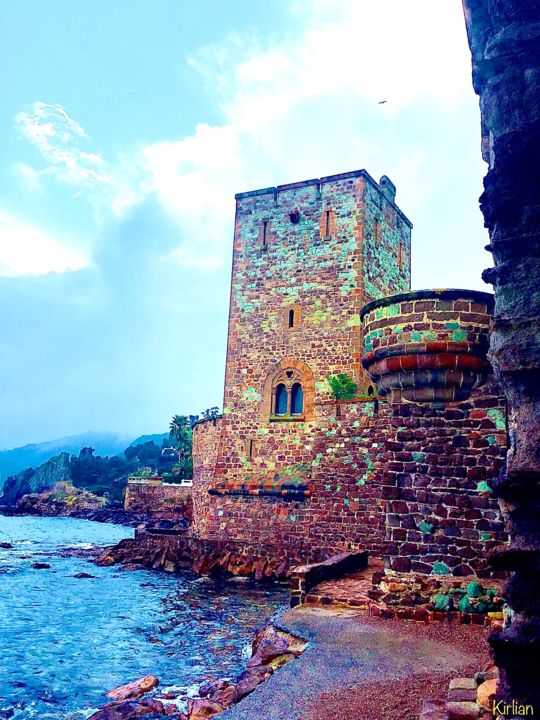 Photographie intitulée "Le Château au bord…" par Kirlian, Œuvre d'art originale, Photographie non manipulée