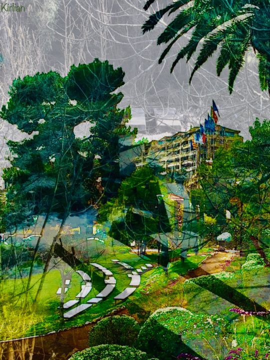 Photographie intitulée "Grasse, le Jardin d…" par Kirlian, Œuvre d'art originale, Photographie manipulée