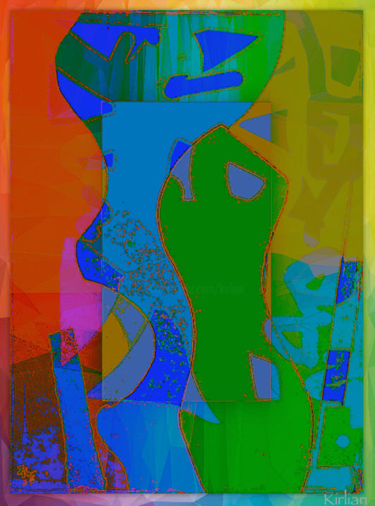 Arte digital titulada "Ô Gringo" por Kirlian, Obra de arte original, Pintura Digital