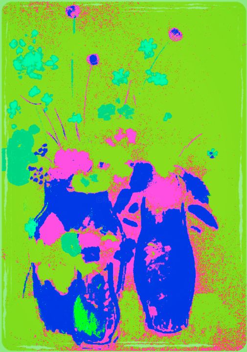 Arts numériques intitulée "Flowers 5" par Kirlian, Œuvre d'art originale, Peinture numérique