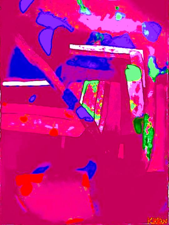 Digital Arts titled "Pinkadilly Circus" by Kirlian, Original Artwork, Digital Painting