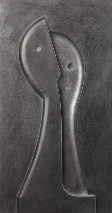 Sculptuur getiteld "Lovers" door Alexei Kirshin, Origineel Kunstwerk, Gietwerk