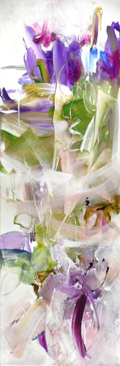 Pintura intitulada "On the flower path" por Kirsten Handelmann, Obras de arte originais, Acrílico Montado em Armação em made…