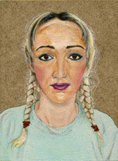 Painting titled "FIONA" by Kirsty Harris, Original Artwork, Oil