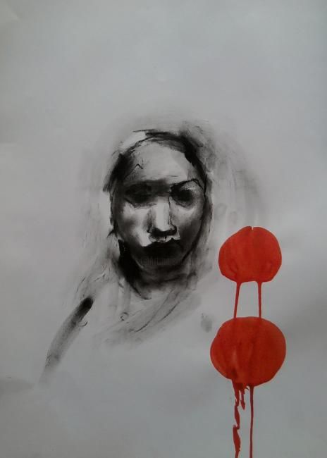 Painting titled "drawing01" by Kii, Original Artwork, Oil