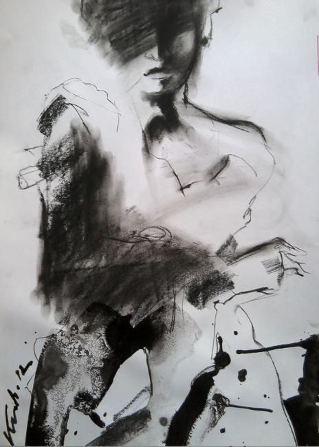 Peinture intitulée "drawing02" par Kii, Œuvre d'art originale, Huile