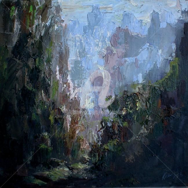 Painting titled "Landscape_Oil" by Kishore Singh, Original Artwork