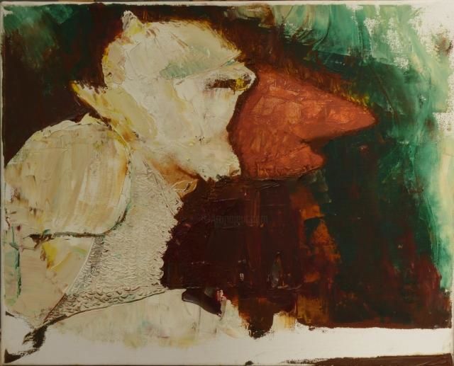Painting titled "Goblin carcharodon…" by Kissourine, Original Artwork, Oil