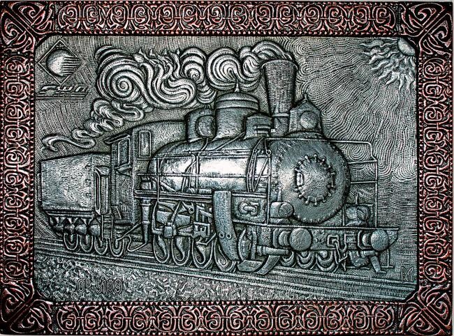 Artesanía titulada "Паровозик / Locomot…" por Viktor Morozov, Obra de arte original