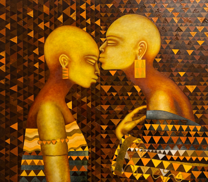 Painting titled "Parting Words" by Maksim Kiuila, Original Artwork, Oil