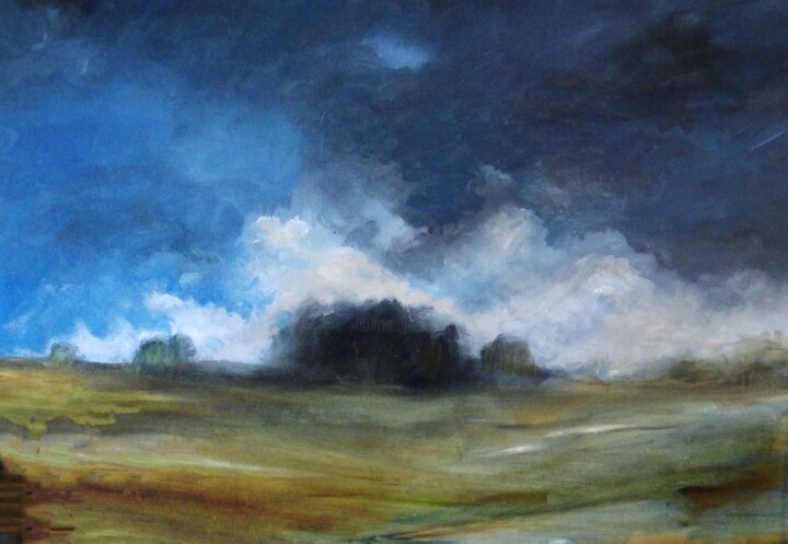 Pintura intitulada "nuages" por Kizou Dumas, Obras de arte originais, Óleo