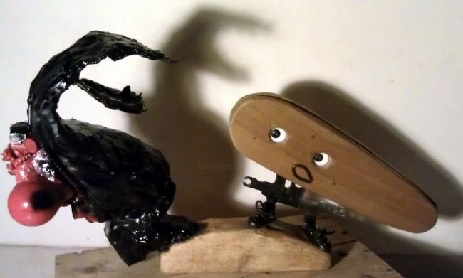 Sculpture intitulée "Le Jour d'Après" par Karine Krynicki, Œuvre d'art originale, Techniques mixtes