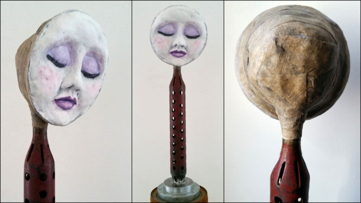 Sculpture intitulée "Sans titre (série "…" par Karine Krynicki, Œuvre d'art originale, Métaux