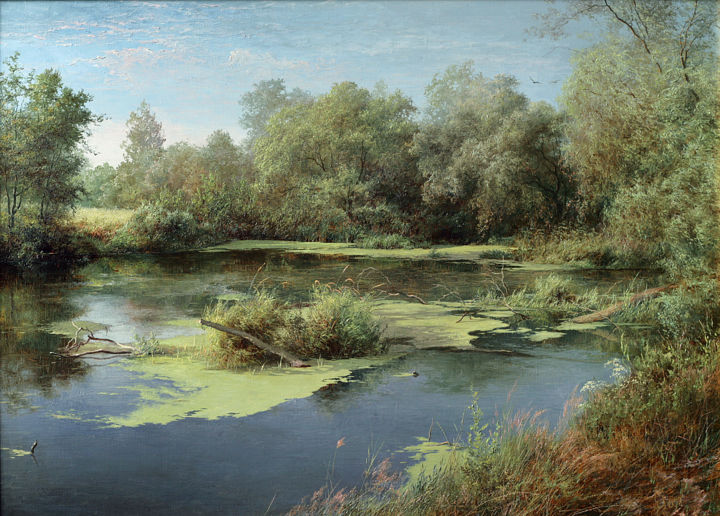 Peinture intitulée "Река Северский Доне…" par Iurii Klapoukh, Œuvre d'art originale, Huile