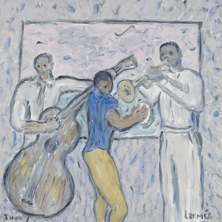 Painting titled "Kevin Larmee_Jazz a…" by Kevin Larmee, Original Artwork, Oil