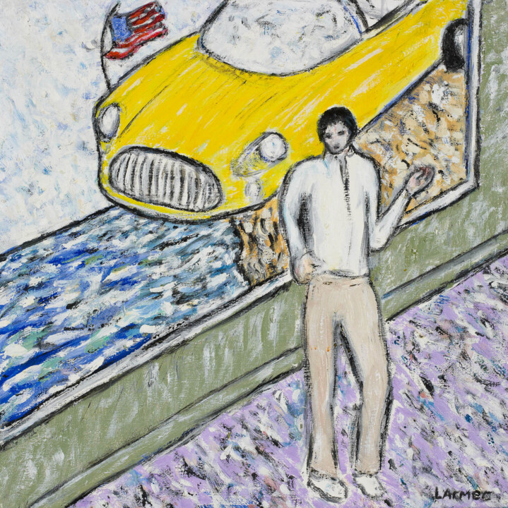 Painting titled "Kevin Larmee_Yellow…" by Kevin Larmee, Original Artwork, Oil