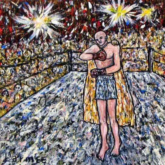 Peinture intitulée "Boxers" par Kevin Larmee, Œuvre d'art originale