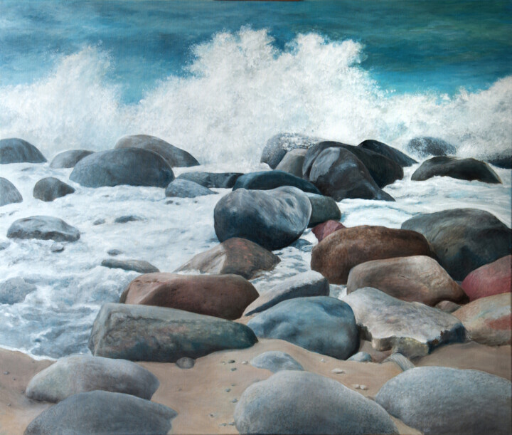 Painting titled "Hiddensee" by Klaus Keck, Original Artwork, Oil
