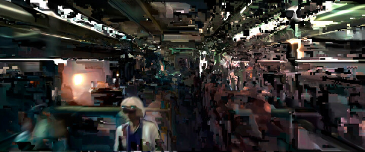 Arte digitale intitolato "Traffic IV" da Klaus Rudolph, Opera d'arte originale, Lavoro digitale 2D