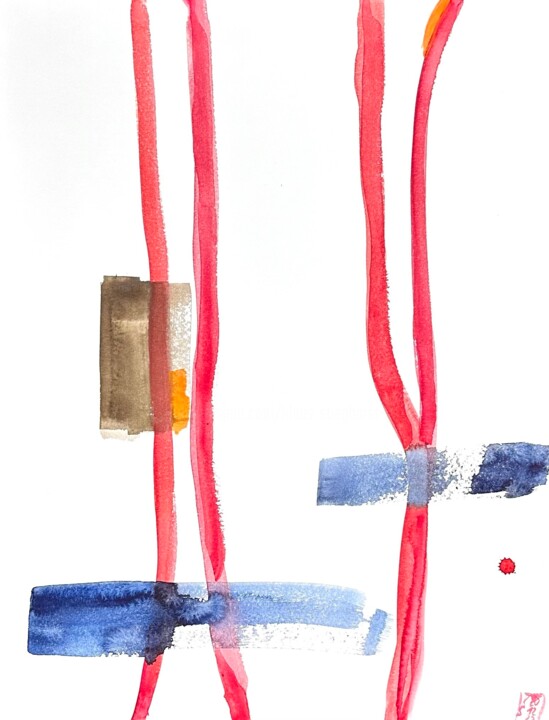 Painting titled "sooner and later I" by Klaus Stieghorst (KS), Original Artwork, Watercolor