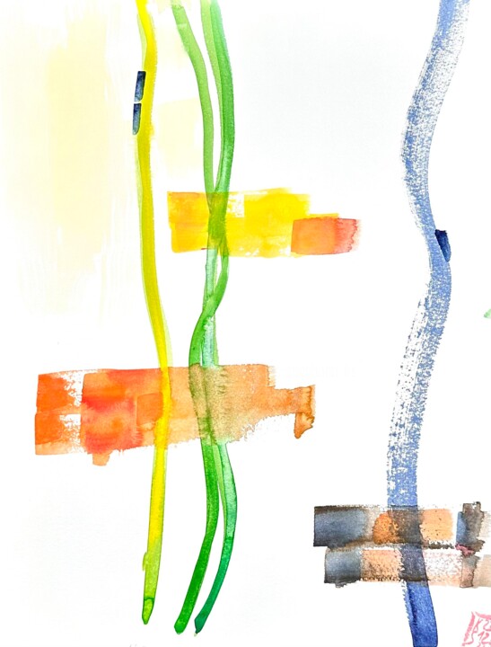 Painting titled "sooner and later III" by Klaus Stieghorst (KS), Original Artwork, Watercolor