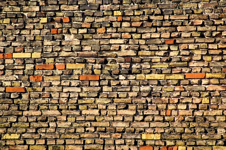 Photography titled "brick wall" by Klaus Vartzbed, Original Artwork
