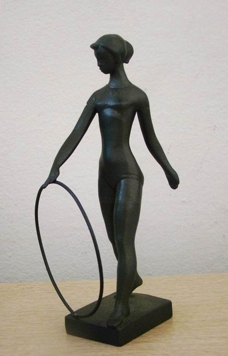 Escultura intitulada "Gymnast" por Klavdia Gorbashova, Obras de arte originais, Moldagem