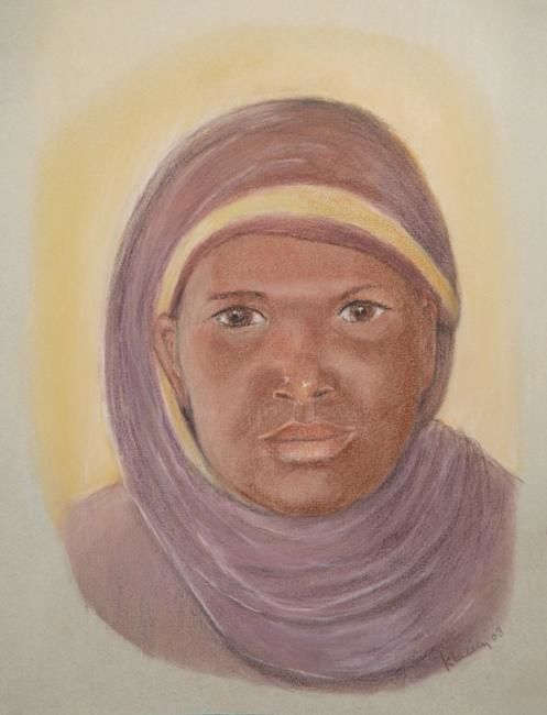 Drawing titled "West Africa" by Klazien De Vries, Original Artwork