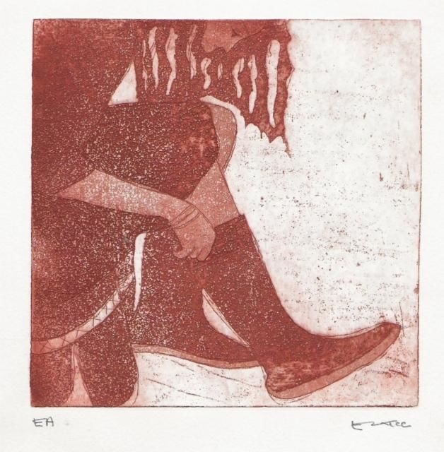 Gravures & estampes intitulée "Instant volé" par Erich Klee, Œuvre d'art originale, Gravure