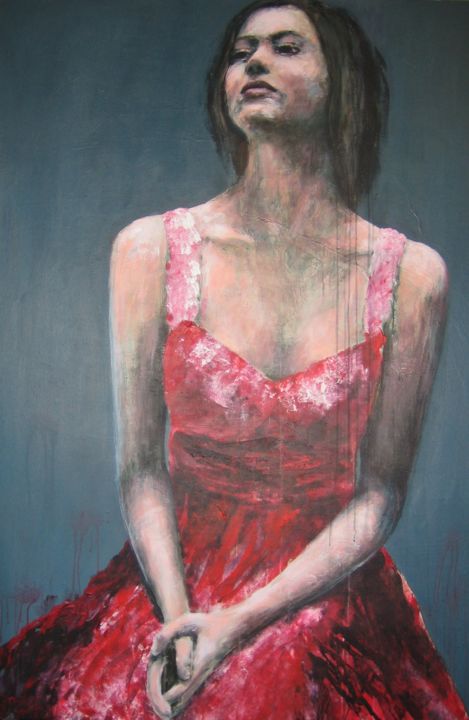 Schilderij getiteld "fragile-150x100-jac…" door Jacqueline Klein Breteler, Origineel Kunstwerk, Acryl