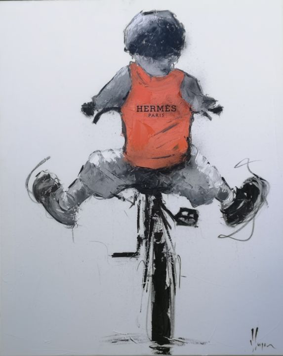 Peinture intitulée "Sans les mains" par Dominique Kleiner, Œuvre d'art originale, Huile