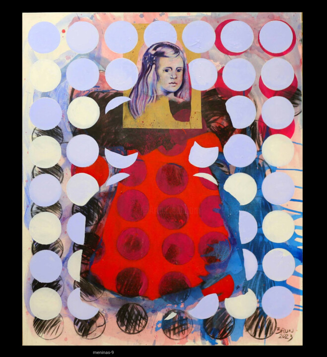 Malarstwo zatytułowany „Las Meninas Revisit…” autorstwa Klemen Brun, Oryginalna praca, Akwarela