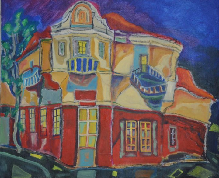 Pintura titulada "Old house architect…" por Klim, Obra de arte original, Oleo