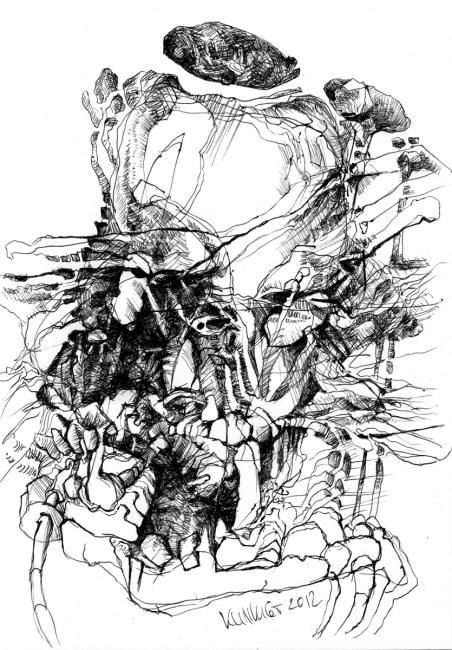 Zeichnungen mit dem Titel "Zyklus BRÜSSELER SP…" von Stefan Klinkigt, Original-Kunstwerk, Andere